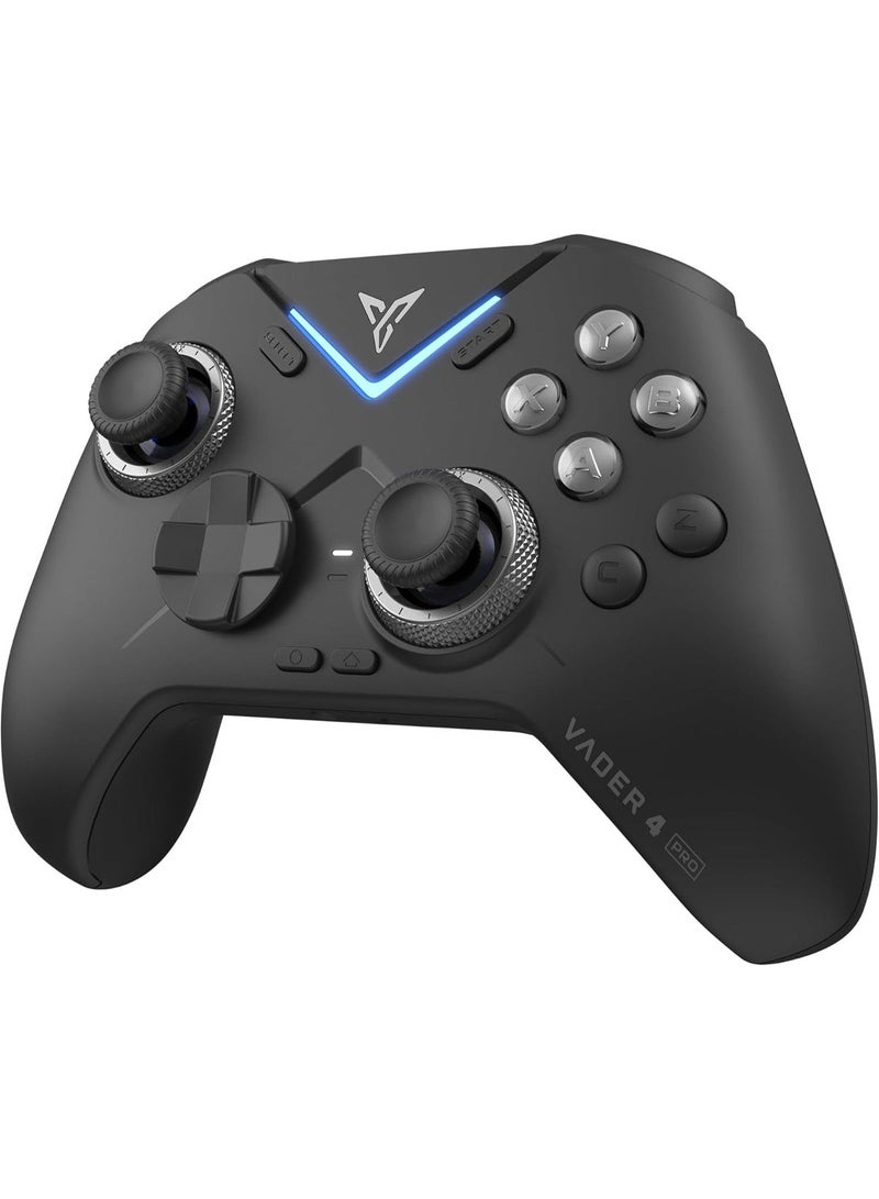 Flydigi Vader 4 Pro PC Controller with Force Adjustment Lever, Joystick, 2-in-1 Hole and Macro Buttons, 1000Hz Response Time, Stereo Vibration, 800mAh Battery, Multi-Platform Controller for PC/NS/TV/Android/Laptop, Black - Image 1