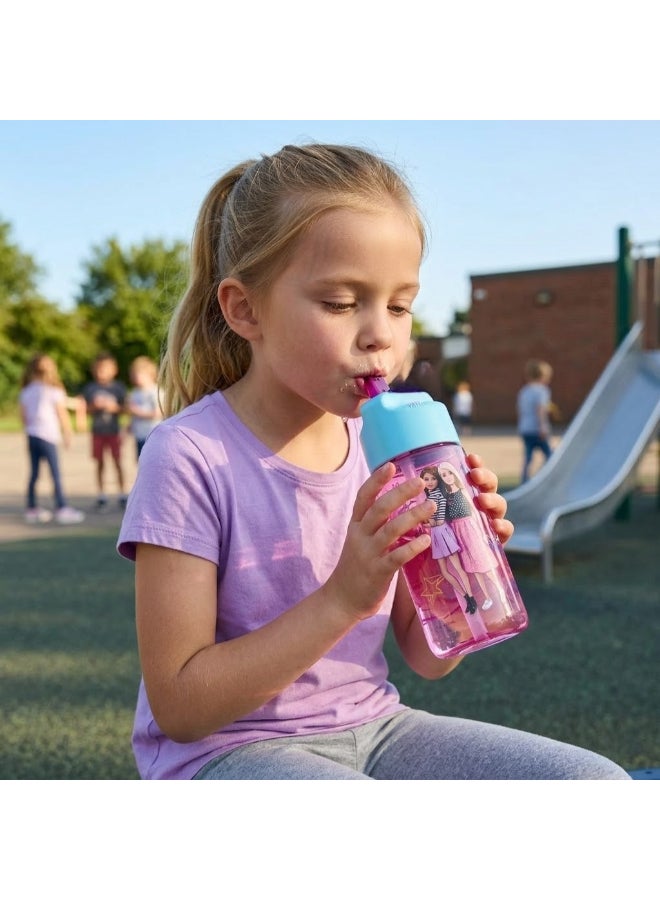 Stor Barbie Ecozen Hydro Water Bottle for Kids – 430ml BPA-Free Leakproof Sipper Bottle with Durable Ecozen Material, Lightweight School Water Bottle for Daily Hydration, Travel & Outdoor Use - Image 5