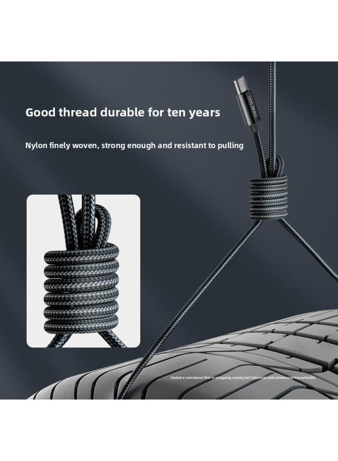 Type-c Data Cable 6A Fast Charging Tpyec Charging Cable For Huawei Glory Oppovivo Millet P-Color:Type-c 6a Super Fast Charge 【sky Blue】 Single Pack-1.5m - Image 5