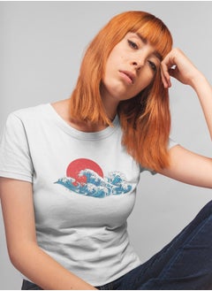 MERCH Japanese Wave Ocean Printed T-Shirt  - Image 1