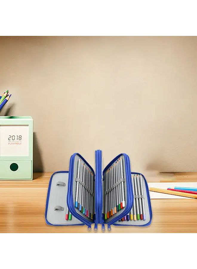 Black Portable Four Tier Pencil Organizer With Zipper For Coloring Pens Painting Brushes - Image 5