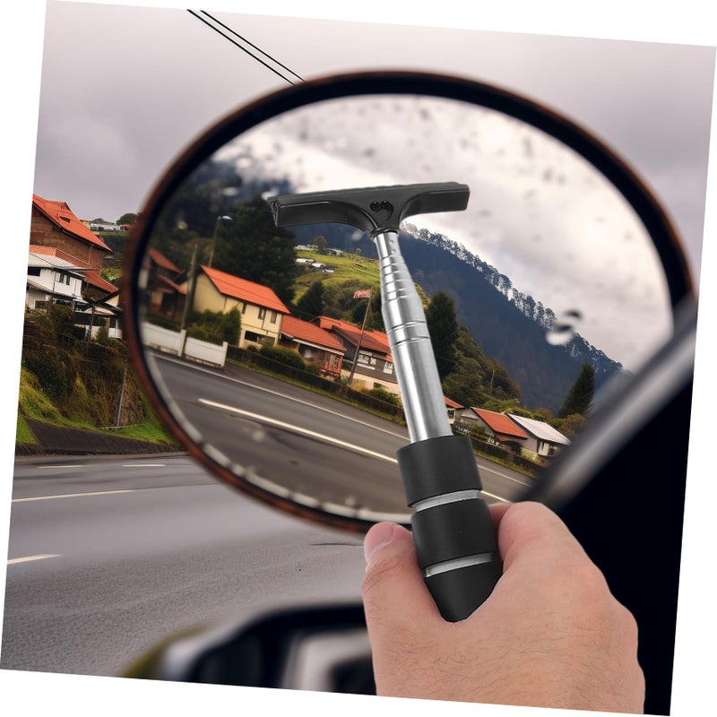 Car Windshield Wiper Rear View Mirror Cleaning Squeegee Tool 7 Inches Black - Image 3