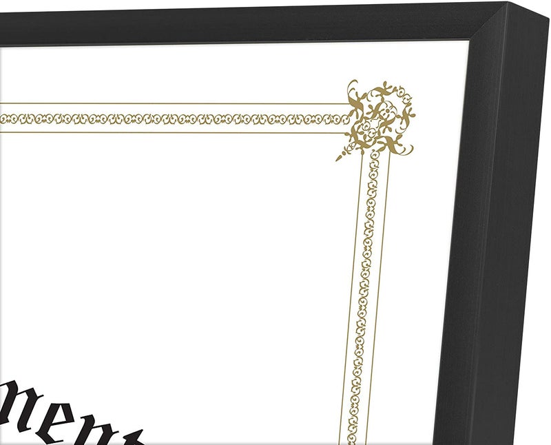 Golden State Art, 8.5x11 Aluminum Frame, Real Glass, Metal Frame for 8.5 by 11 inch Document, Certificate, Diploma. with Easel Stand (Black, 1 Pack) - Image 4