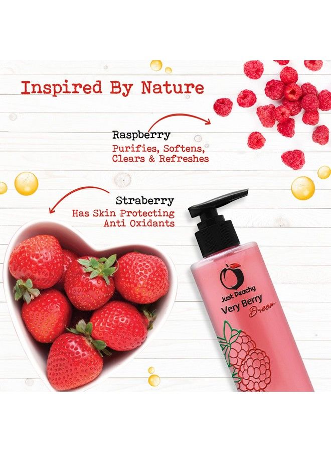 Just Peachy "Very Berry Dream" Body Wash ; Bath & Shower Cream Wash ; Free From Sulfate & Paraben ; Enriched With Raspberry Strawberry & Vitamin E ; 100% Vegan 250Ml - Image 5
