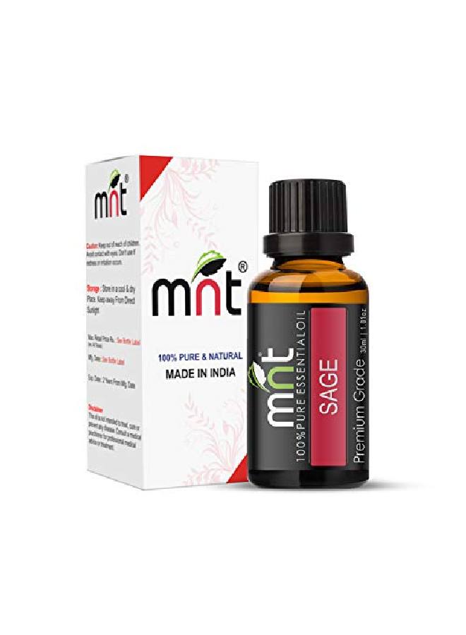 MNT Sage Essential Oil 100% Pure l & Therapeutic Grade For Aromatherapy Skin Acne & Hair Growth (30ML) - Image 1