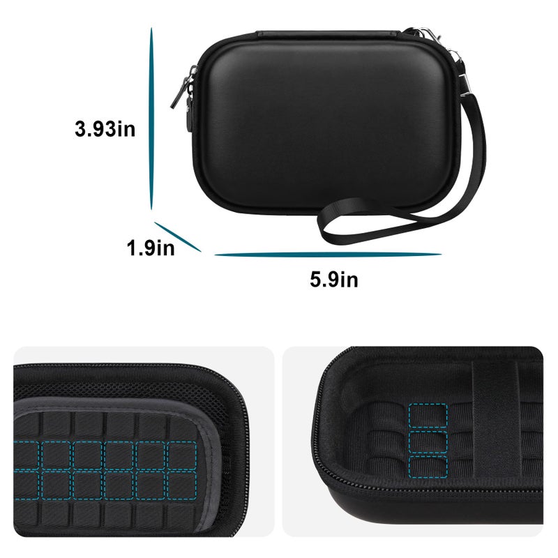 Canboc Carrying Case for KODAK PIXPRO FZ55/ FZ45/ FZ43/ FZ53 16MP Digital Camera, Video Vlogging Camera Bag, Zipper Mesh Pocket fit Cable, Black (Case Only) - Image 4