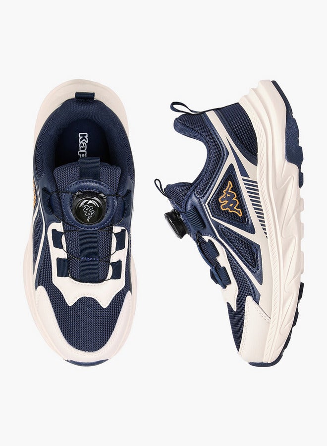 Kappa Boys' Logo Print Sports Shoes with Rotating Buckle Closure - Image 1