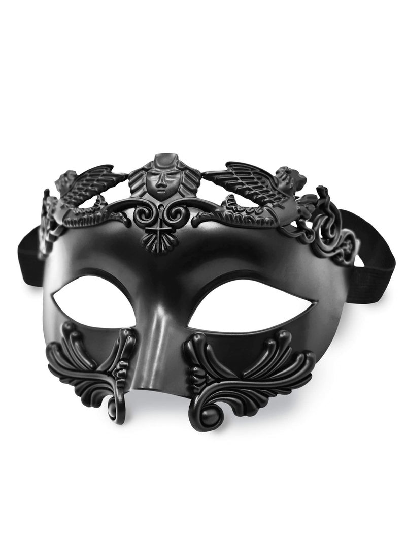 KASTWAVE - Masquerade Mask for Men Roman Greek Mask Venetian Half Face Mask, for Mascarade Ball Mardi Gras and Cosplay Mardi Party - Image 1