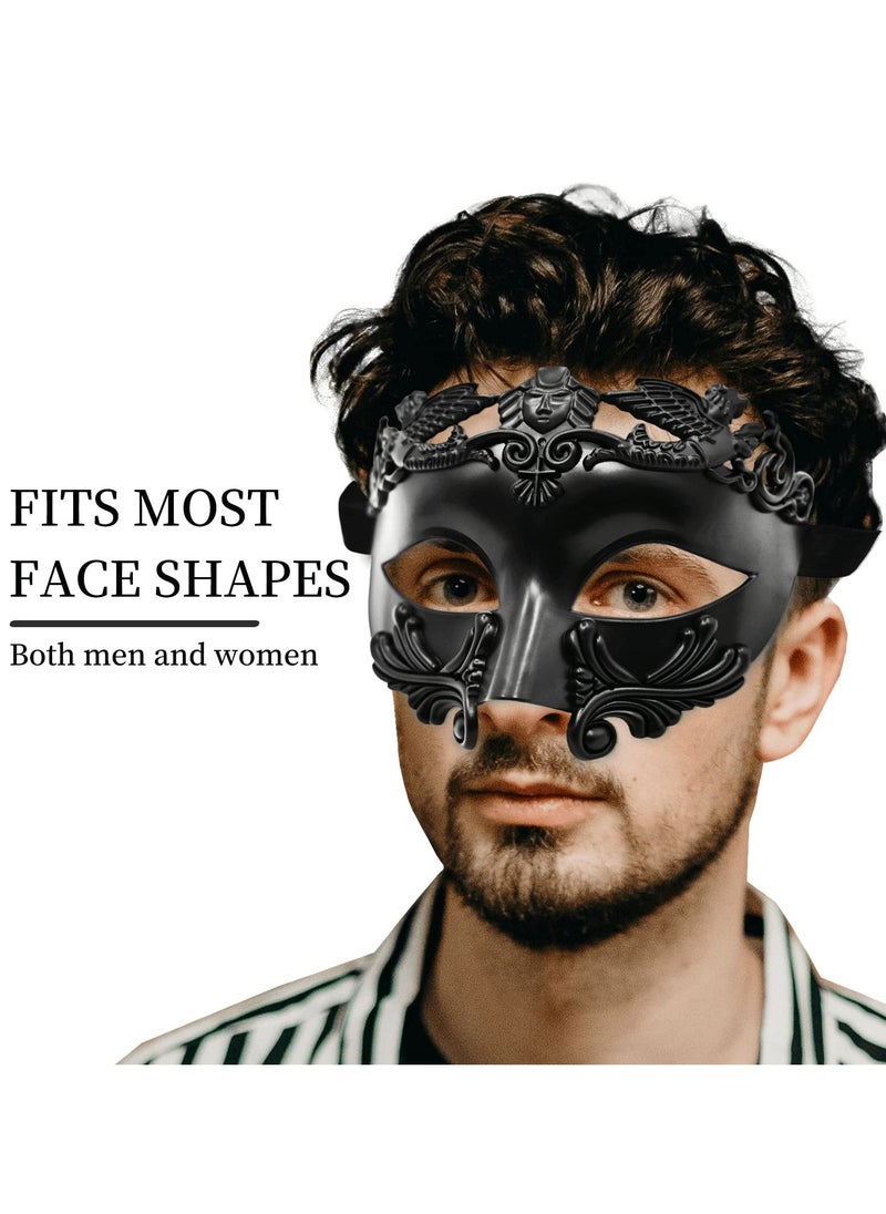 KASTWAVE - Masquerade Mask for Men Roman Greek Mask Venetian Half Face Mask, for Mascarade Ball Mardi Gras and Cosplay Mardi Party - Image 1