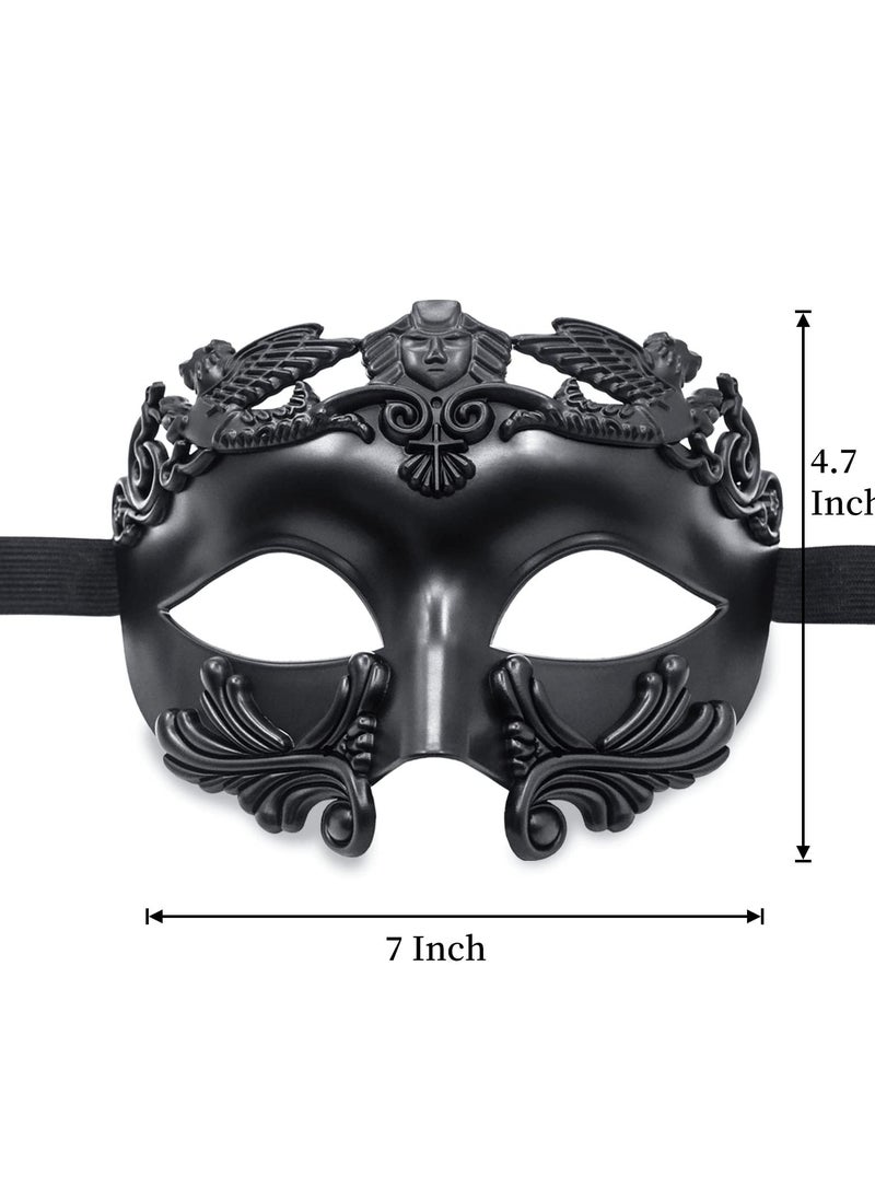 KASTWAVE - Masquerade Mask for Men Roman Greek Mask Venetian Half Face Mask, for Mascarade Ball Mardi Gras and Cosplay Mardi Party - Image 1