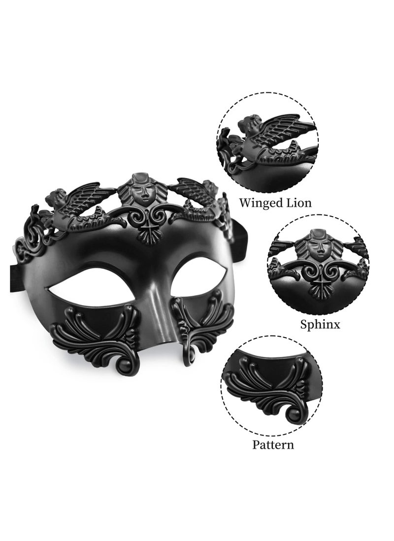 KASTWAVE - Masquerade Mask for Men Roman Greek Mask Venetian Half Face Mask, for Mascarade Ball Mardi Gras and Cosplay Mardi Party - Image 1
