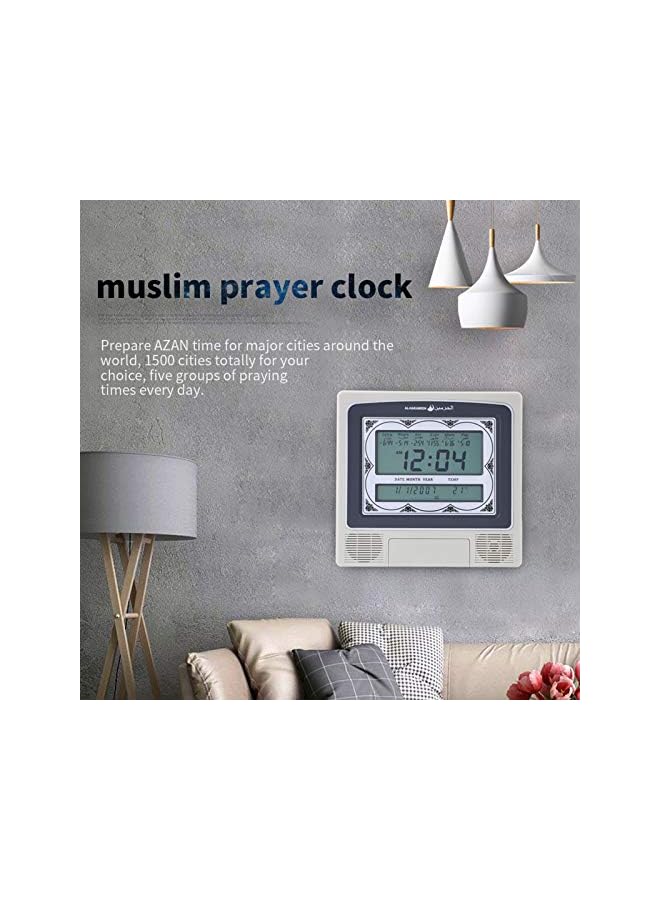 Raxoom Clock, Prayer Times Table Clock Muslim Azan Clock, Muslim Digital Alarm with Instruction Manual and Pen, Digital Muslim Prayer Alarm Athan Islamic for Prayer - Image 2