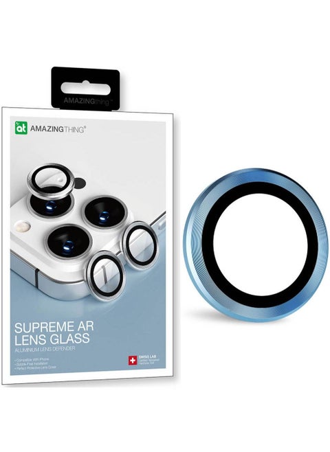 3-Piece SUPREME AR Defender For Apple iPhone 13 Pro Camera Lens Protector (6.1 inch) Sierra Blue