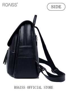 roaiss Backpack Female New Leather Tassel Pendant Rhombus Leisure Travel Backpack Student Female Schoolbag  - Image 4
