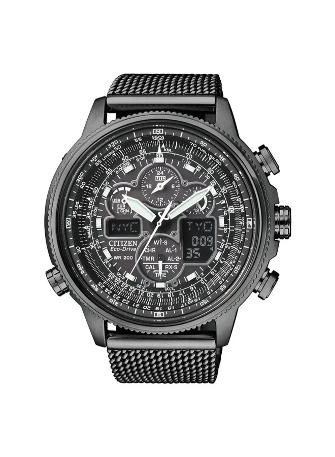 CITIZEN Stainless Steel with Black Ion Plating Mesh Analog Watch JY8037-50E - 47.1 mm