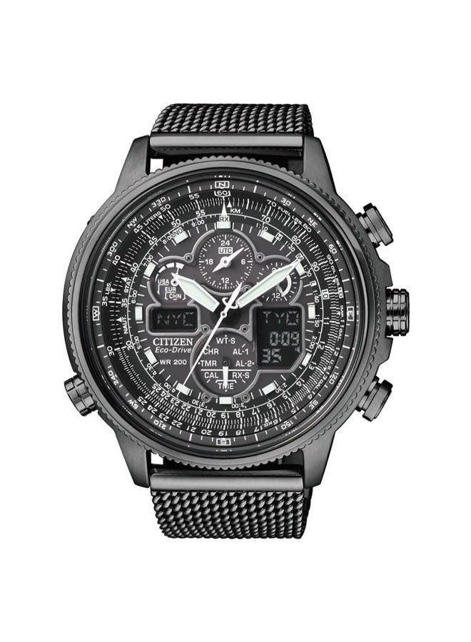 CITIZEN Stainless Steel with Black Ion Plating Mesh Analog Watch JY8037-50E - 47.1 mm - Image 1