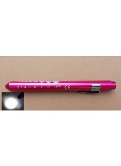 LED Diagnostic Penlight Pupil Oral Exam Clip Torch Pink-white light