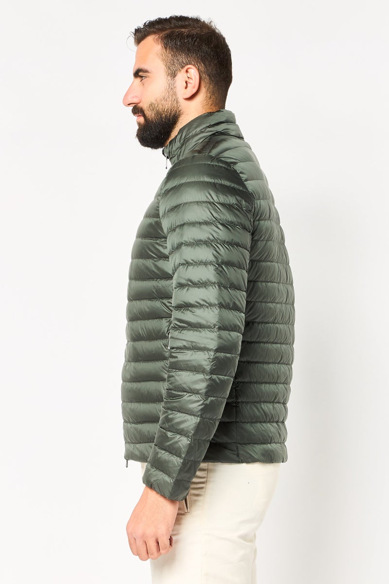 GEOX Men Long Sleeve Quilted Jacket, Olive - Image 2
