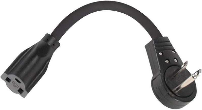 P-A000146N - 6" Extension Cord with Flat Rotating Plug - Black