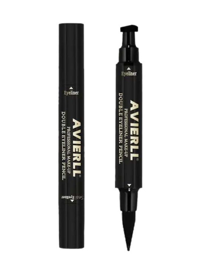 Avierll 2 in 1 Winged Eyeliner Stamp , Waterproof Long Lasting Quick Flick Wingliner, Lasting Smudgeproof Natural Cat Eye Liquid Eye Liner Black(Small Triangle)  - Image 1