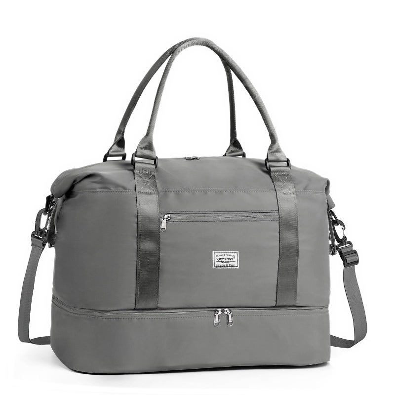 TANTOMI Travel Duffle Bag for Women Personal Item Travel Bag with Shoes Compartment Weekender Overnight Bag Carry On Duffle Bag Tote Gym Bag for Travel Sports Hospital Dance - Image 2