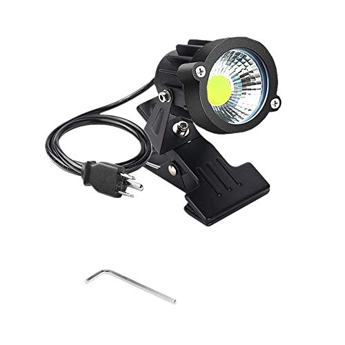 Onerbuy Youngine 1pcs 5W LED Clip on Light Water Resistant Outdoor Blackboard Signboard Lighting Adjustable Desk Stand Arm Lamp with Power Plug (Cool White) - Image 1