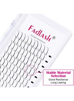 FADLASH Spike Lash Extensions FADLASH Premade Spikes Eyelash Extensions Single Super Thick Eyelashes Spikes Matte Black Individual Lashes Fairy Eyelashes (D Curl, 20mm)  - Image 3