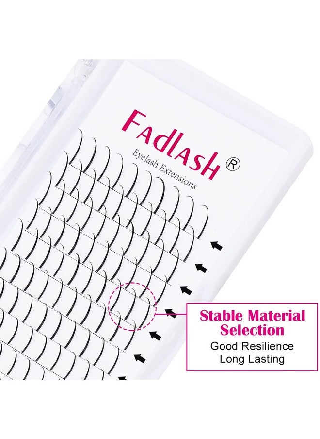 FADLASH - Spike Lash Extensions FADLASH Premade Spikes Eyelash Extensions Single Super Thick Eyelashes Spikes Matte Black Individual Lashes Fairy Eyelashes (D Curl, 20mm) - Image 1