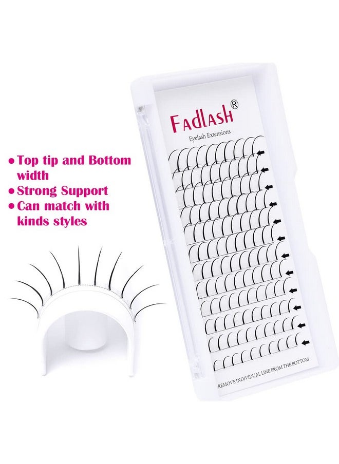 FADLASH - Spike Lash Extensions FADLASH Premade Spikes Eyelash Extensions Single Super Thick Eyelashes Spikes Matte Black Individual Lashes Fairy Eyelashes (D Curl, 20mm) - Image 1