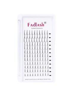 FADLASH Spike Lash Extensions FADLASH Premade Spikes Eyelash Extensions Single Super Thick Eyelashes Spikes Matte Black Individual Lashes Fairy Eyelashes (D Curl, 20mm)  - Image 1
