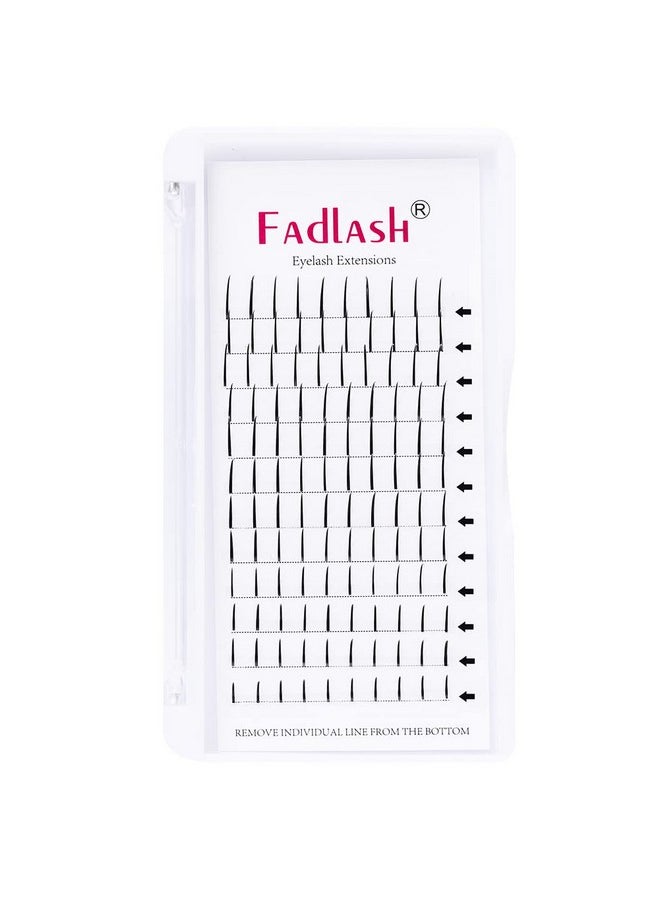 FADLASH - Spike Lash Extensions FADLASH Premade Spikes Eyelash Extensions Single Super Thick Eyelashes Spikes Matte Black Individual Lashes Fairy Eyelashes (D Curl, 20mm) - Image 1