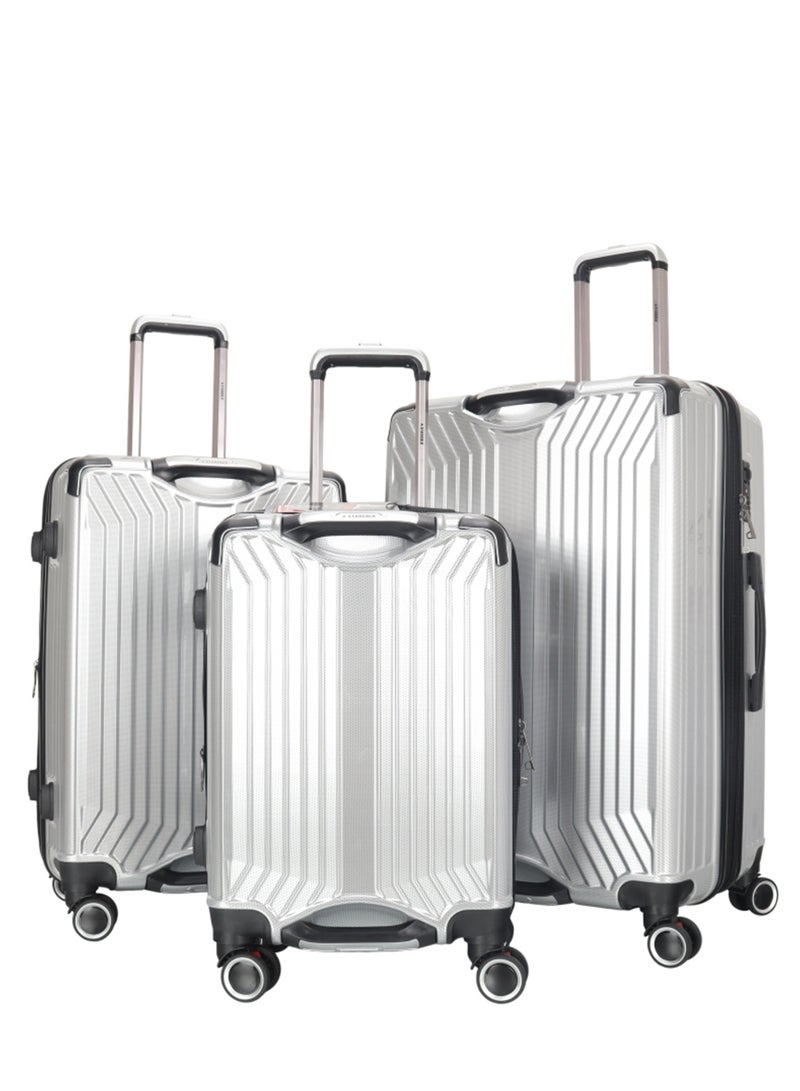 ستارجولد طقم حقائب سفر بعجلات من 3 قطع TPC عجلات جانبية صلبة مع قفل TSA - Image 1