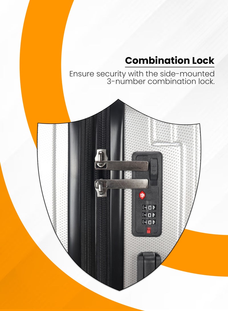 ستارجولد طقم حقائب سفر بعجلات من 3 قطع TPC عجلات جانبية صلبة مع قفل TSA - Image 5