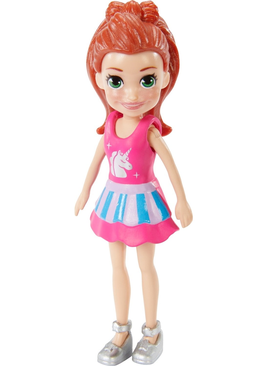 Polly Pocket and Friends Series Silver Polly with Shoes GKL31  - Image 1