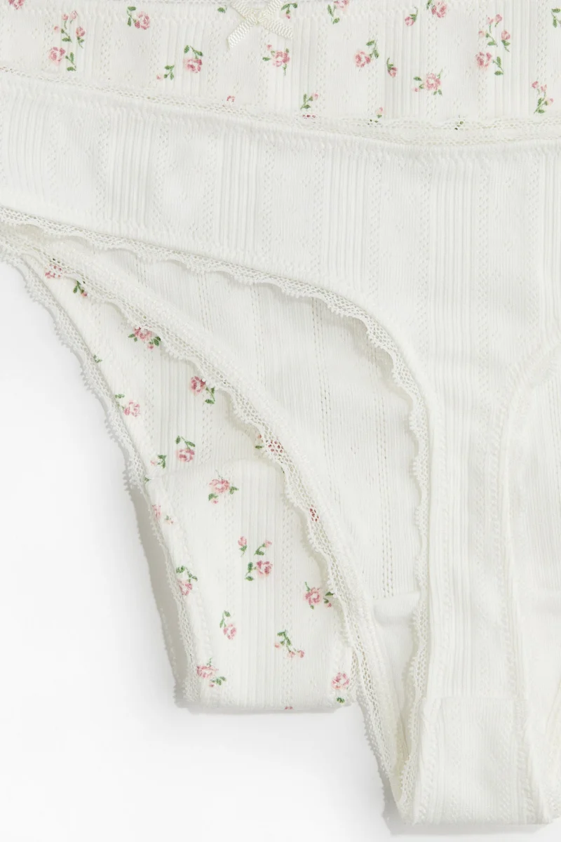 H&M 2-pack pointelle thong briefs