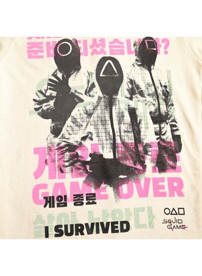 SQUID GAME MENS ROUND NECK T-SHIRT, MULTICOLOR - Image 2