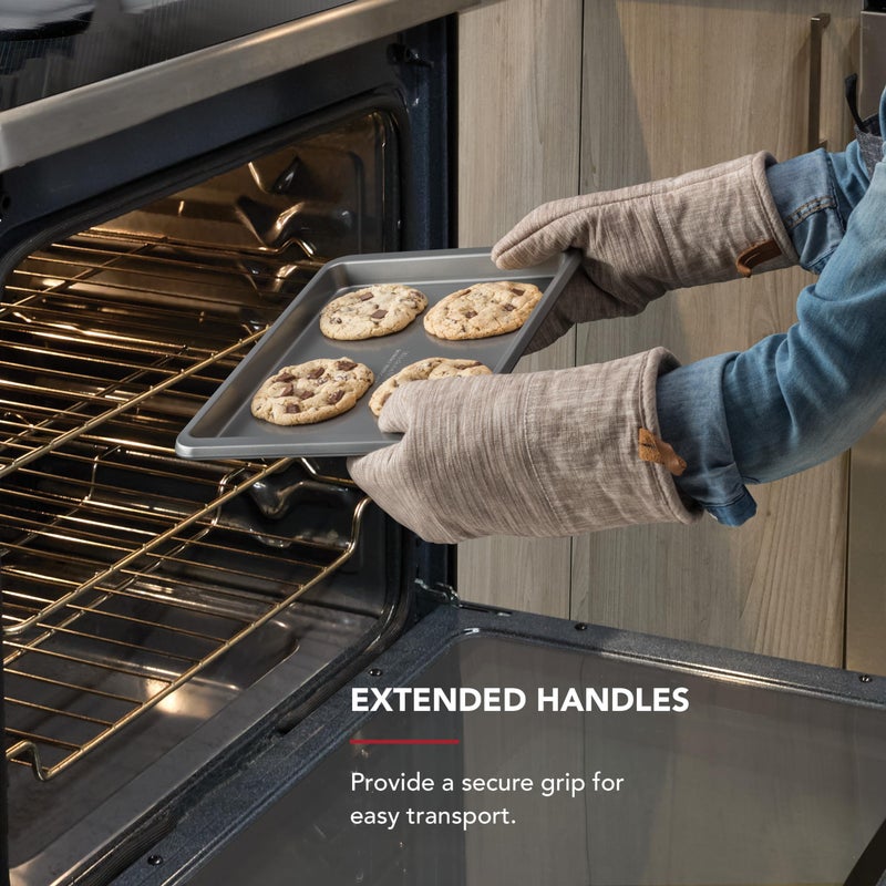 KitchenAid 9x13in Nonstick Aluminized Steel Baking Sheet, Contour Silver - Image 5