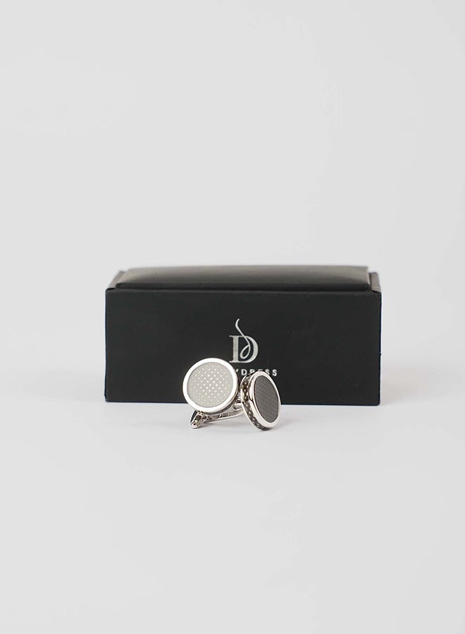 Dalydress Men Cuff-Link R Black/Silver - Image 1