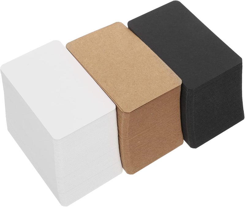 300Pcs Multi Color Blank Letter Cards Double Sided DIY Painting and English Word Cards Kraft and Black Cardstock for Students Writers Teachers and Creative Projects - Image 1