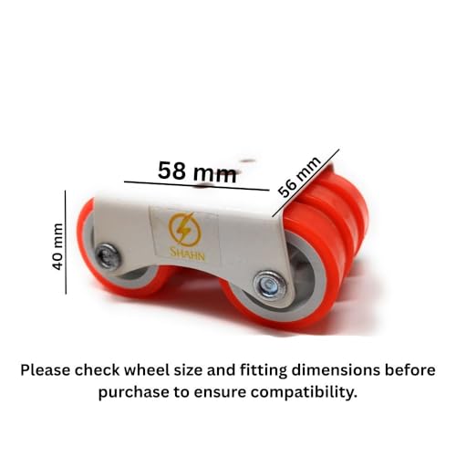 Shahn 4 x 6 - Wheels for Heavy Furniture - Caster Wheel Set for Trolley - Heavy Duty Wheels with Low Friction Bearing, Noise Reduction - Supports Up to 300kg - Image 5