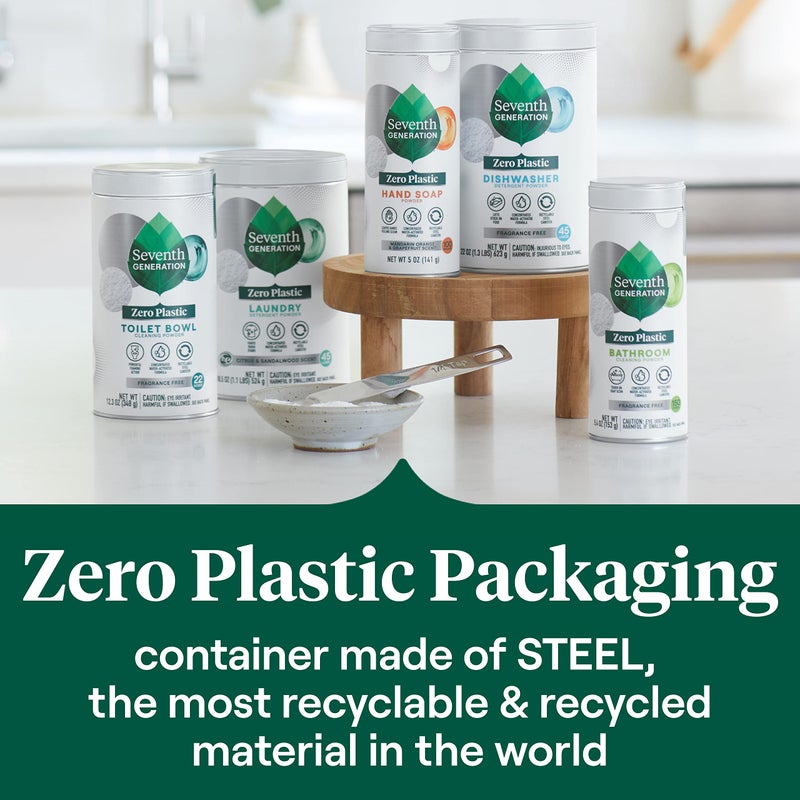 Seventh Generation Zero Plastic Hand Wash Powder Lathering Cleanser Mandarin Orange and Grapefruit Foaming 5 oz - Image 4