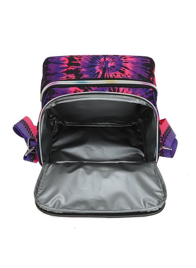 CUBS Tie Dyed Waterproof double decker lunch bag with removable shoulder strap carrying your favorite meals to school, work or while traveling - Image 4