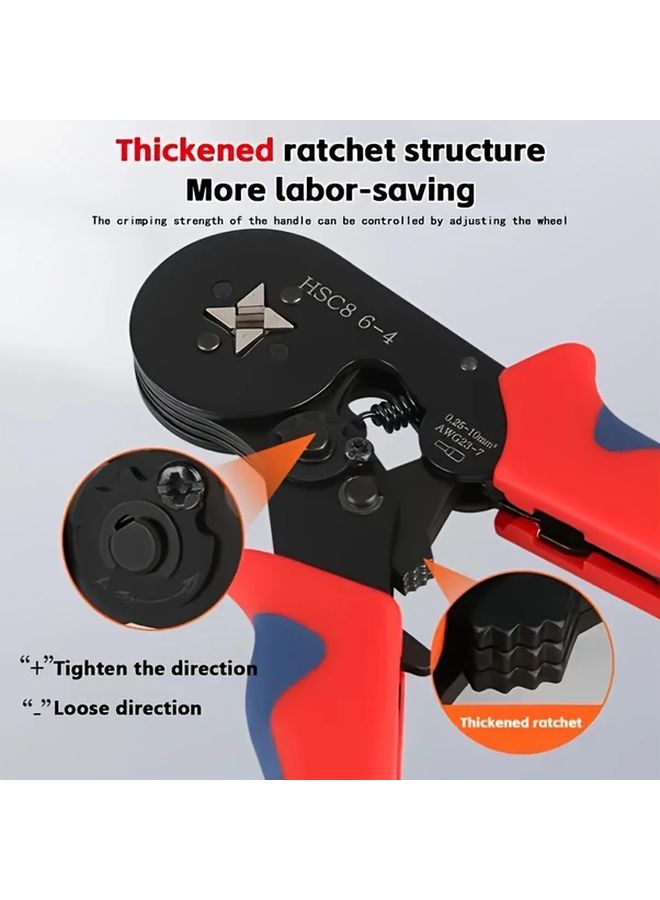 Self Adjusting Ratchet Crimper Pliers 1200pcs Terminals Kit for AWG 24 8 Wire - Image 2