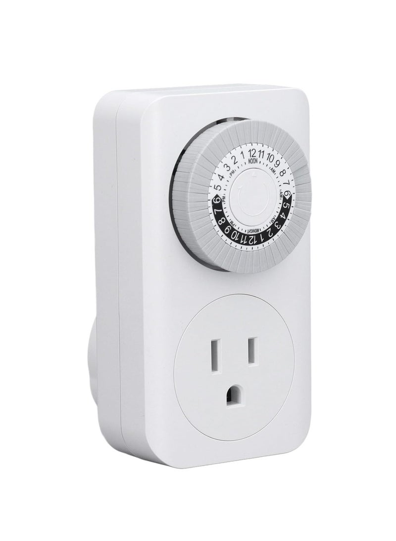 مؤقت ميكانيكي يعمل بالقابس لمدة 24 ساعة ومثبت على الأرض لإضاءة حوض السمك والزراعة المائية والإضاءة الداخلية والأجهزة المنزلية المدرجة في قائمة ETL (المعيار البريطاني) - Image 1