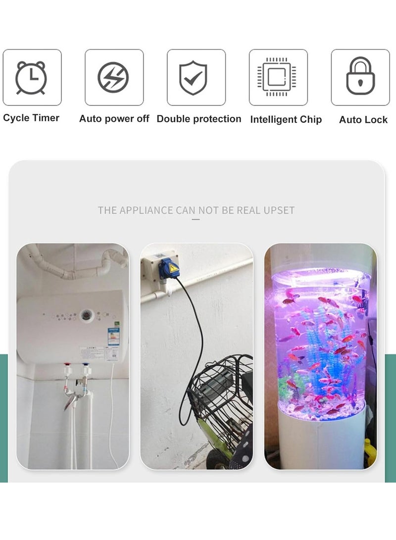 مؤقت ميكانيكي يعمل بالقابس لمدة 24 ساعة ومثبت على الأرض لإضاءة حوض السمك والزراعة المائية والإضاءة الداخلية والأجهزة المنزلية المدرجة في قائمة ETL (المعيار البريطاني) - Image 3