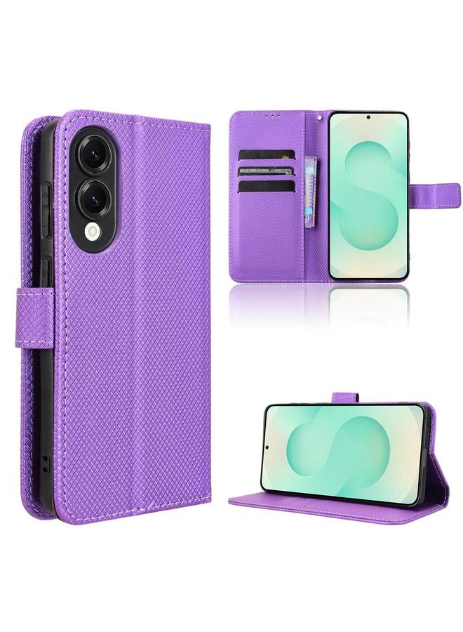 S-TOP Case For Samsung Galaxy S25 Edge 5G Diamond Texture Leather Phone Case