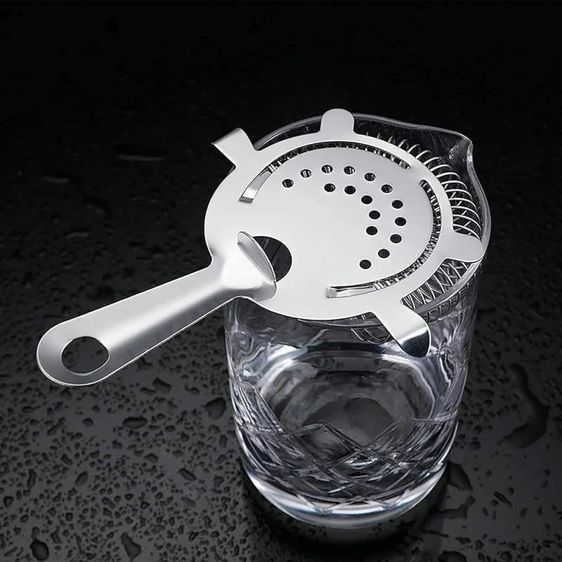 MADHYA Stainless Steel Cocktail Drink Strainer for Home Bar and Professional Bartenders, Prong Bar Strainer, Bartenders Mixologists Drinking Water Filtering with Wire Spring, Silver, Pack of 1 - Image 5