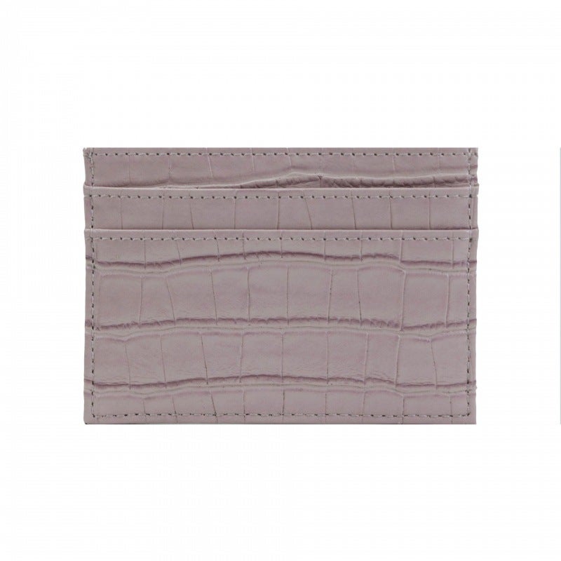 New Spot PU Card Holder Coin PUrse Large Capacity Card Holder Womens High-end Portable Bank Credit Card Holder Nude crocodile pattern 