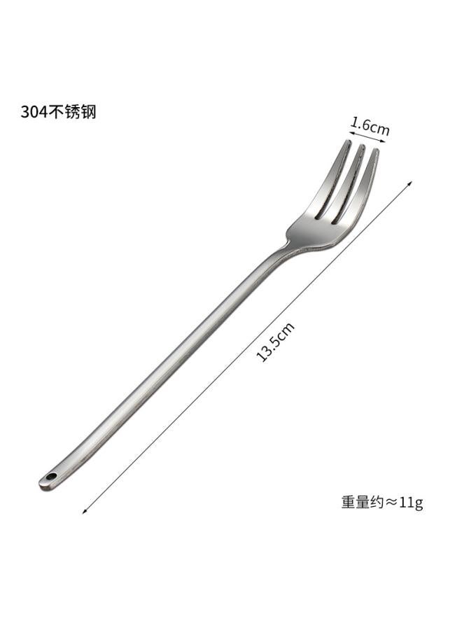 Creative  Stainless Steel Tableware Coffee Mixing Dessert Spoon Fork Hand Gift Set