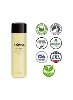 Raya Calendula Astringent With Aha 6 Oz (G206) | Glycolic Facial Toner For Combo And Partially Oily Skin Prone To Breakouts | Helps Normalize Ph And Fight Bacteria | Made With Alpha Hydroxy Acids  - Image 5